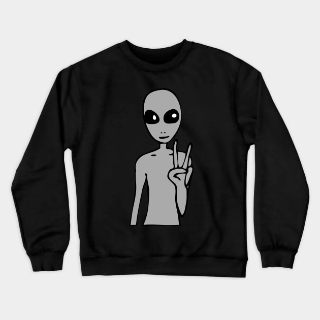 We Come In Peace (grey) Crewneck Sweatshirt by AlexTal